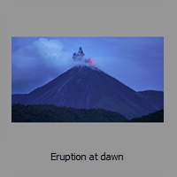 Eruption at dawn